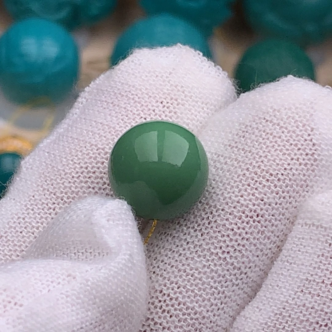 未镶嵌绿松石珠宝奇石12mm