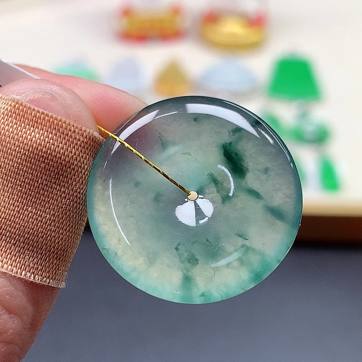 翡翠未镶嵌颈饰天然翡翠平安扣