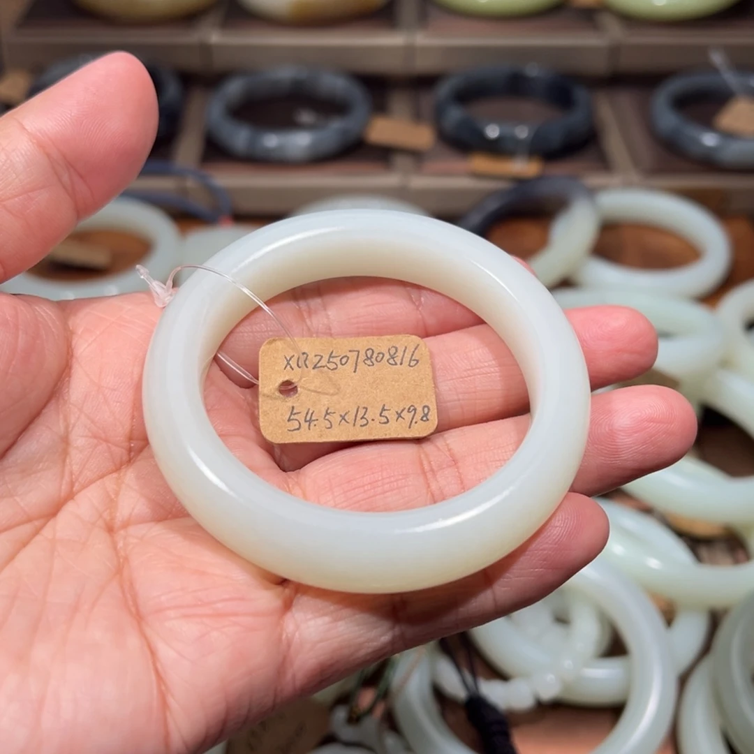 和田玉未镶嵌手镯54.5mm