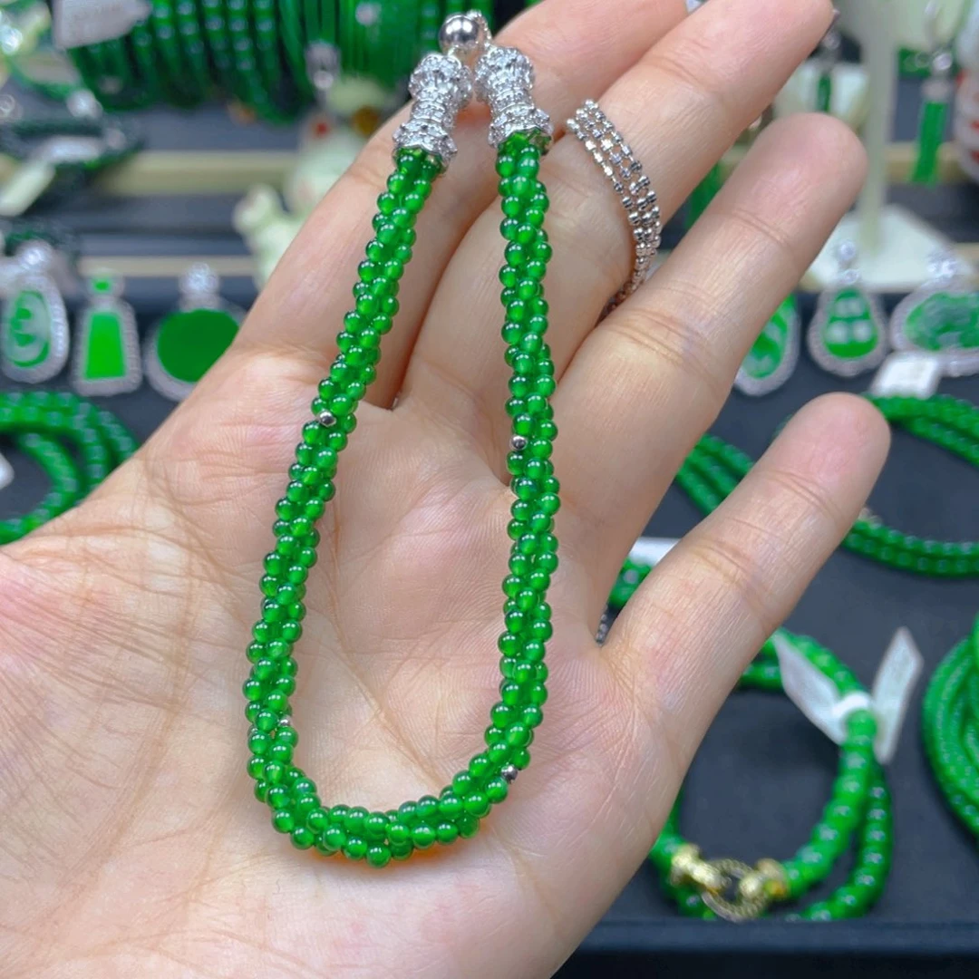 颈饰未镶嵌翡翠麻花链