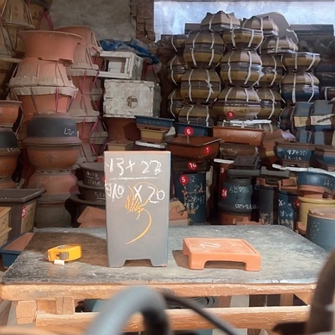 紫砂花盆四方一个