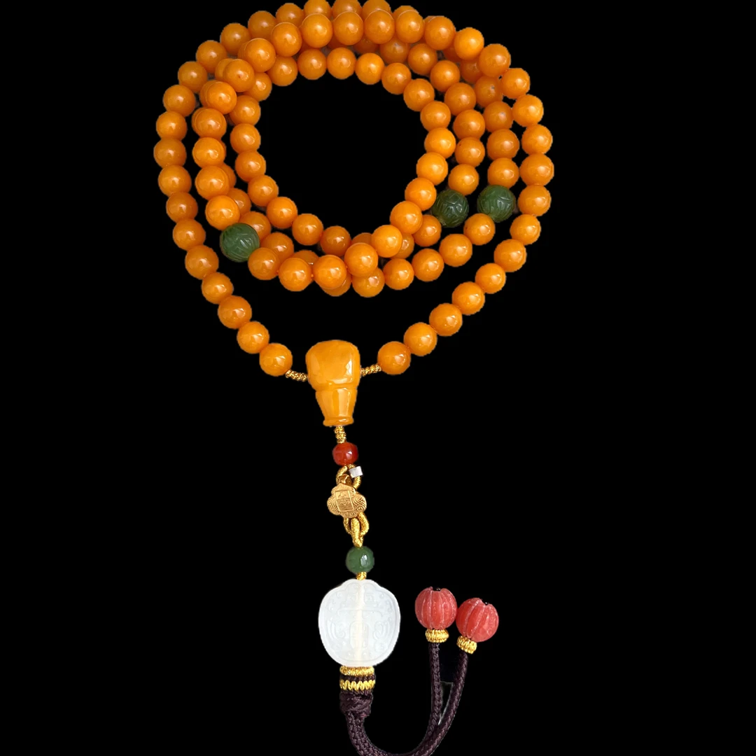 4789蜜蜡项链孤品