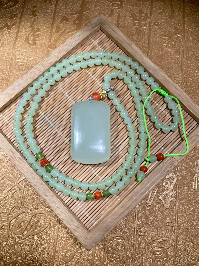 正宗天然和田玉无事牌男女同款DIY搭配款气质百搭拍一发一