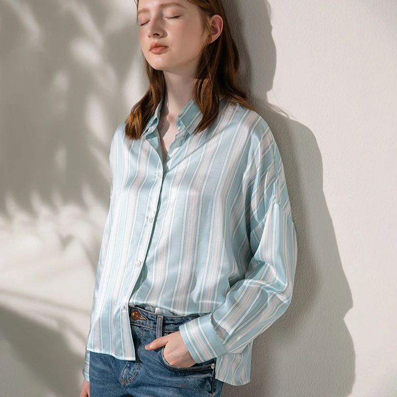 衬衫春秋衬衣时尚宽松条纹