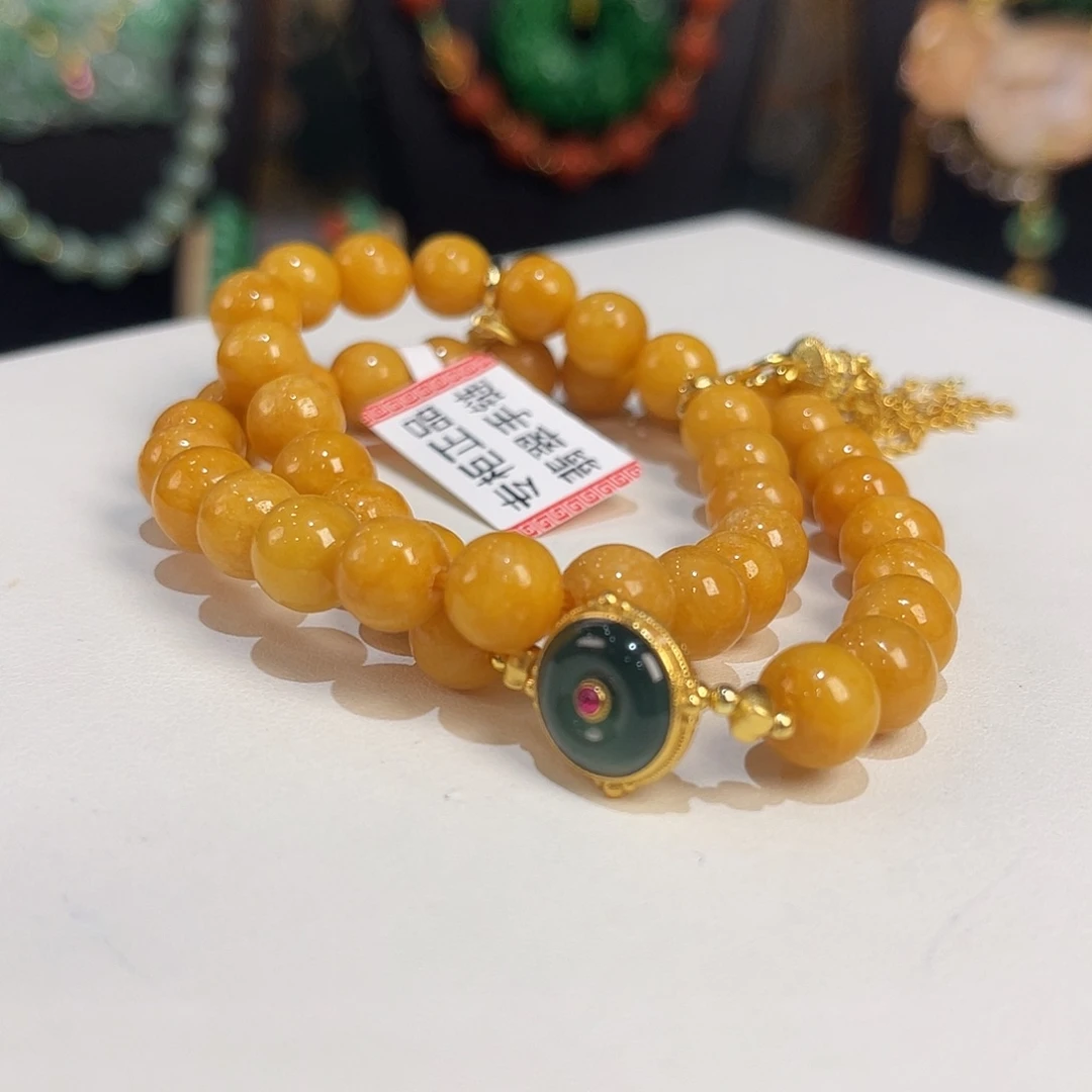 翡翠未镶嵌手串双圈