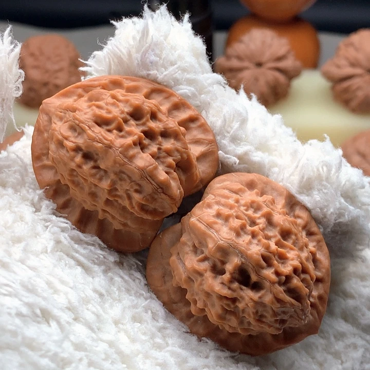 胖***海把件文玩核桃关关公子帽