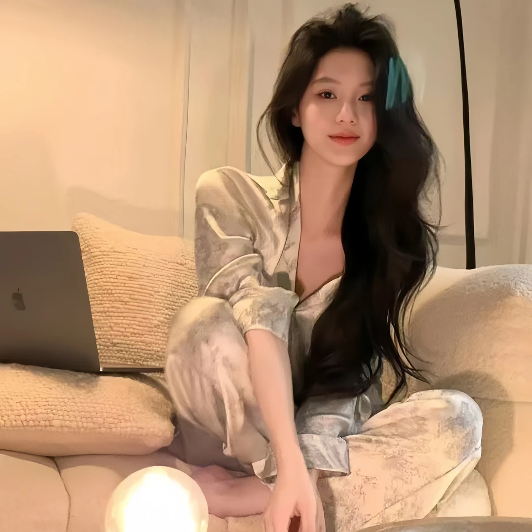 2025新款睡衣女薄款长袖套装宽松高级感水墨网红夏天