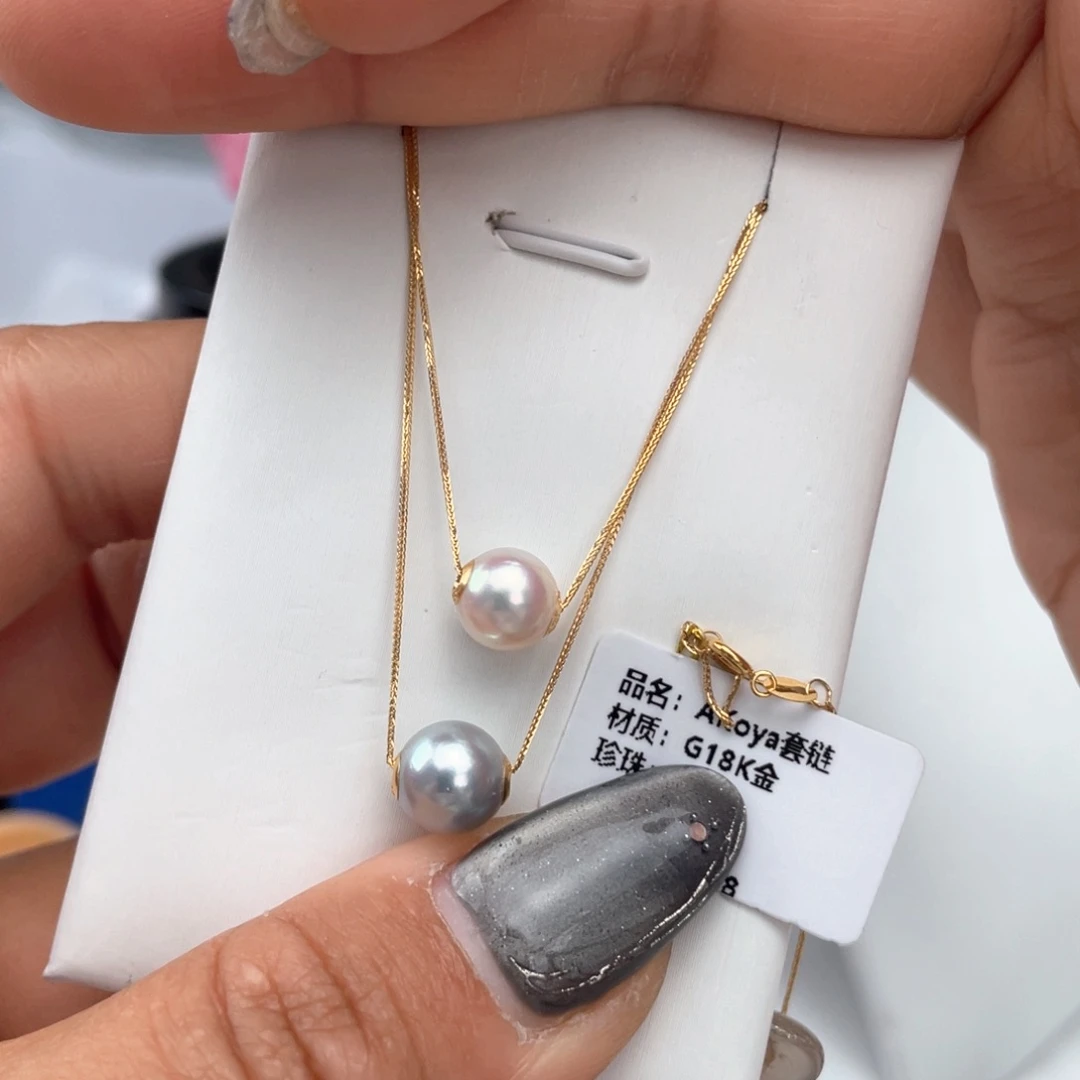 海水珍珠颈饰18K金镶嵌