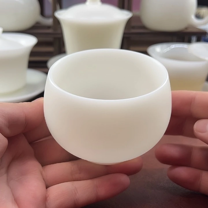 隐唐窑/璞玉素烧哑光面170ml罗汉主人杯