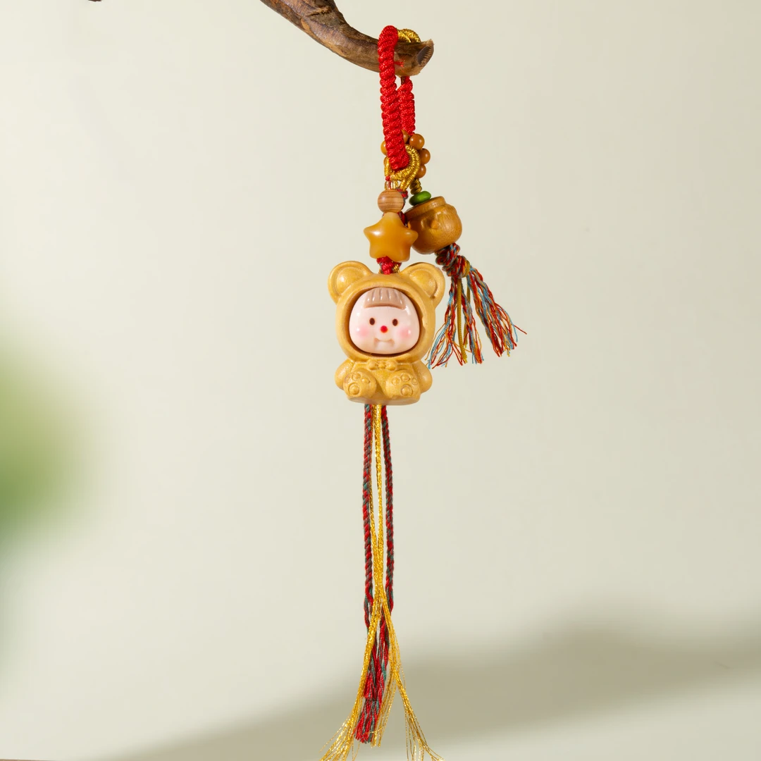 （灵魅）水果妹香檀木DIY可爱百搭挂件