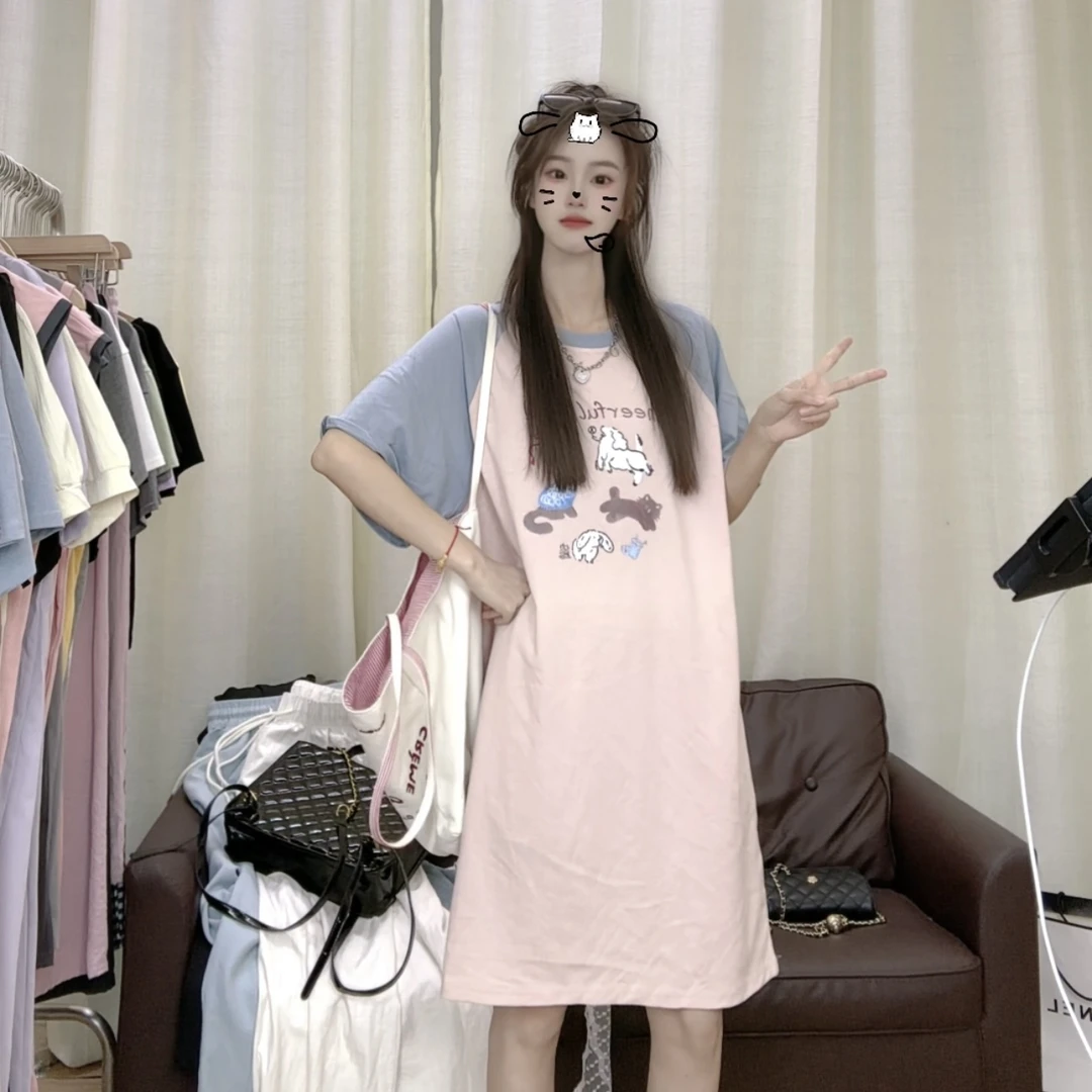 芬芬家-【不计成本青】T恤连衣裙睡裙居家外穿都可以