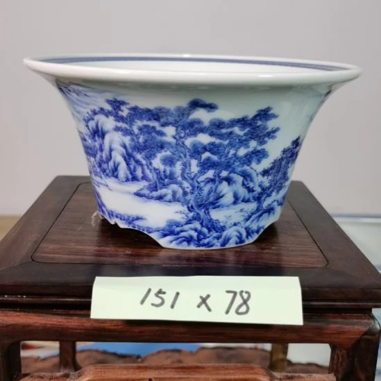 手工手绘釉盆大徳堂