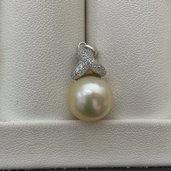 海水珍珠银S925镶嵌颈饰特价