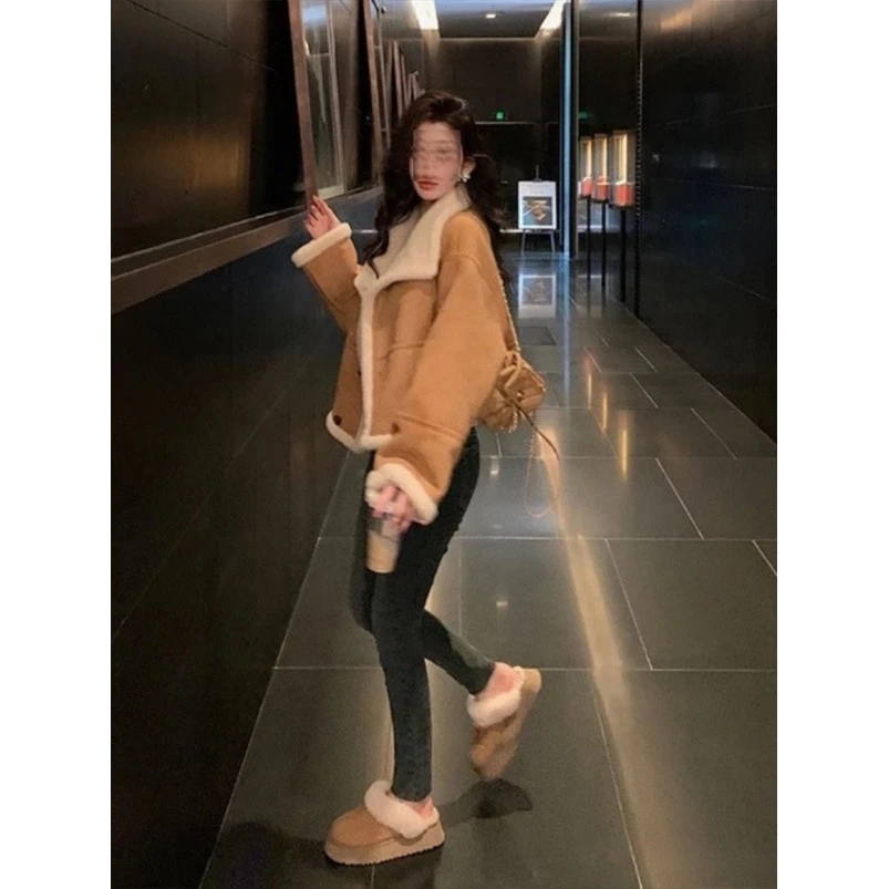 韩版百搭宽松时尚休闲短款春秋复古洋气显瘦设计感上衣女装[YQGFS