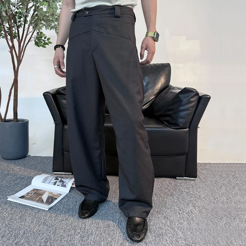 ZOZOFOREST【3227】"剪裁弯刀3.0"阔版老钱混纺显瘦通勤西裤休闲裤