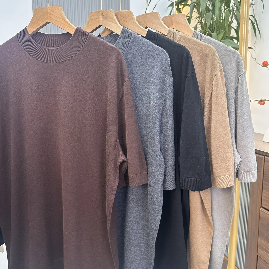 男士尽享高货，100精纺羊毛 新奥 可机洗商务休闲T