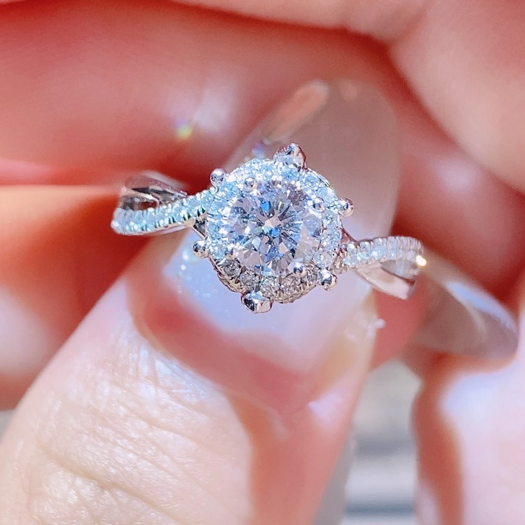 铂Pt950镶嵌实验室培育钻石0.5ct 皇室庄园戒指
