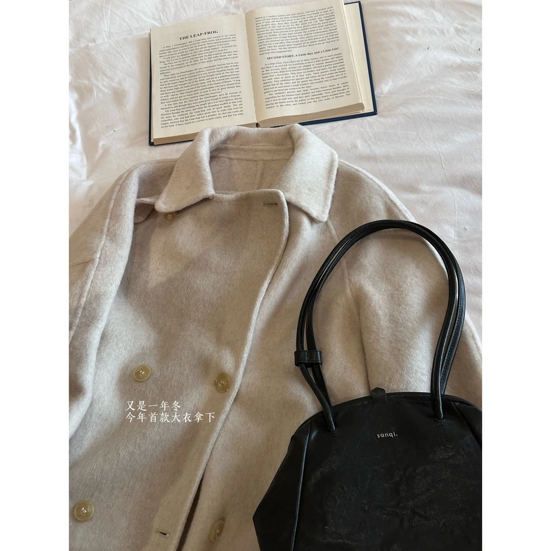 【NO退NO换】来自b0【立领双面羊】休闲时尚保暖连帽毛呢外套【6053】