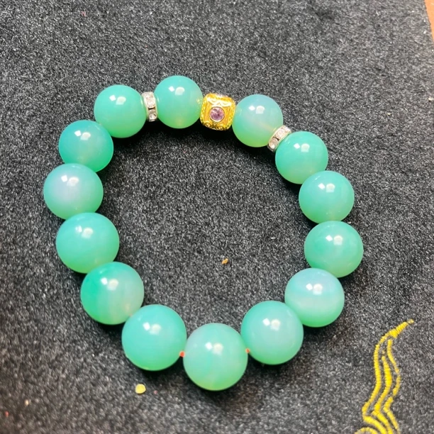 天然玉石海蓝宝手串