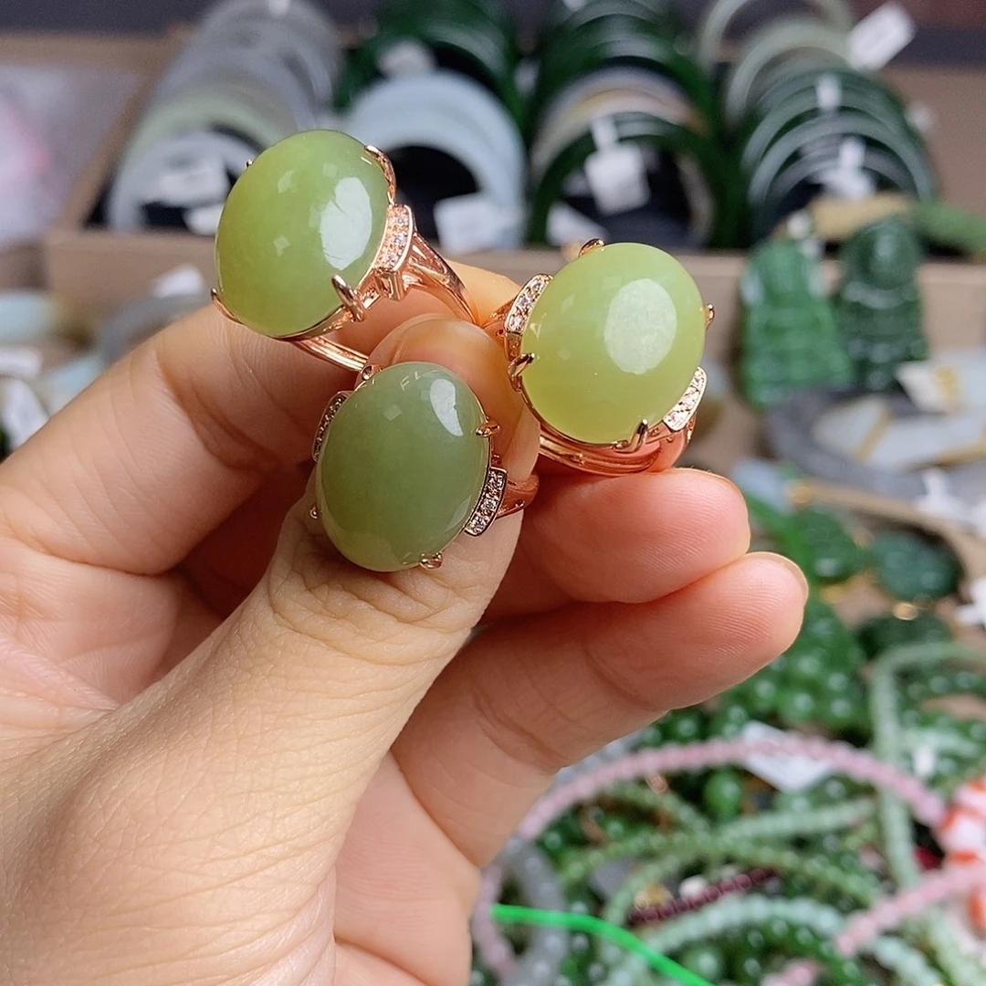 和田玉戒指合金戒指