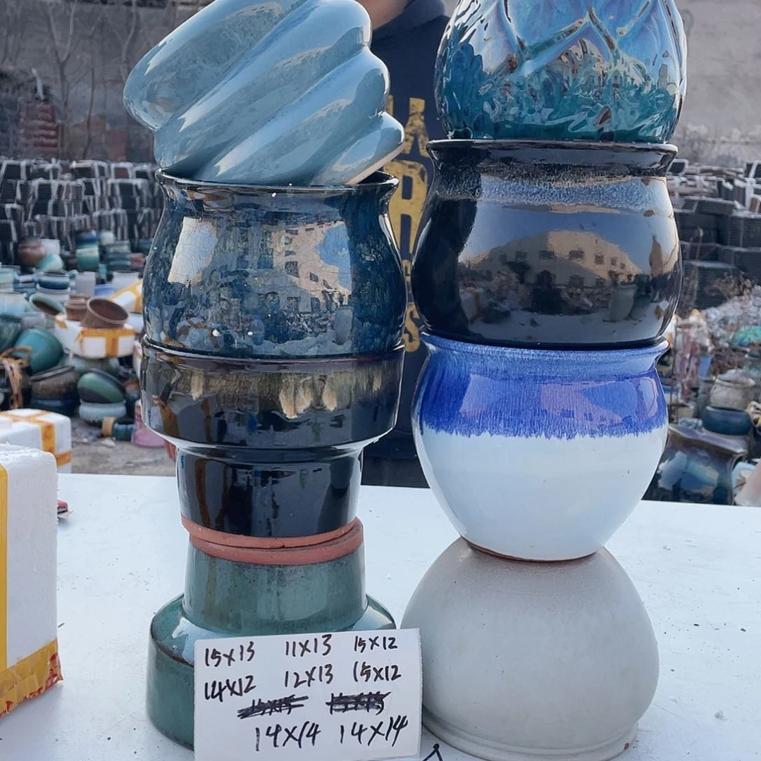 宜兴紫砂粗陶花盆