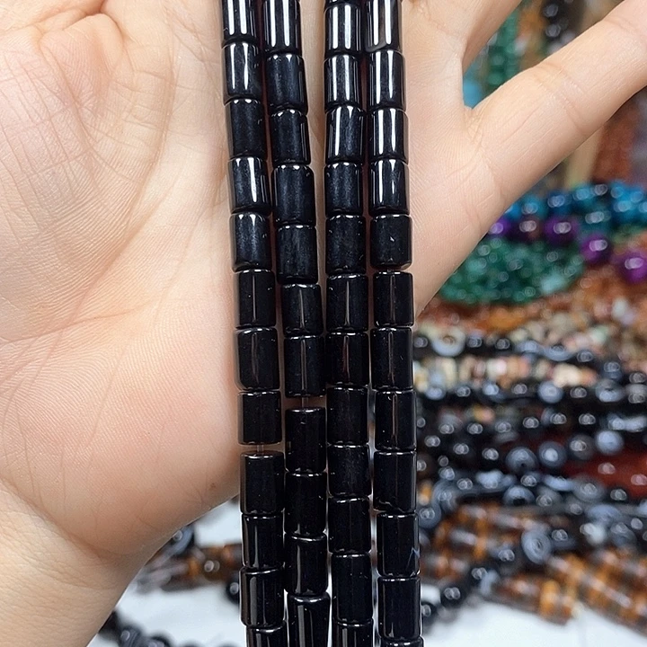 玛瑙/玉髓未镶嵌珠宝半成品玛瑙卡6*8mm一条