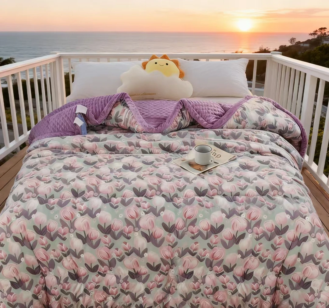 【试睡三十天】2025爆款豆豆被被子柔软舒适 紫郁花梦