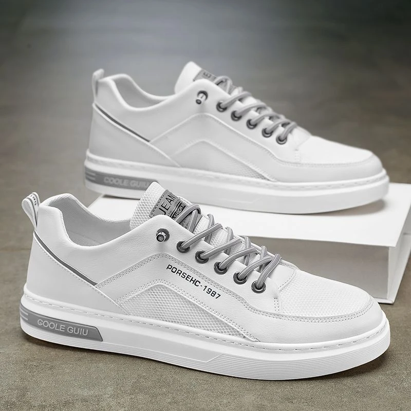 夏季男鞋新款透气薄款镂空网鞋子男款潮流百搭小白鞋休闲板鞋潮鞋