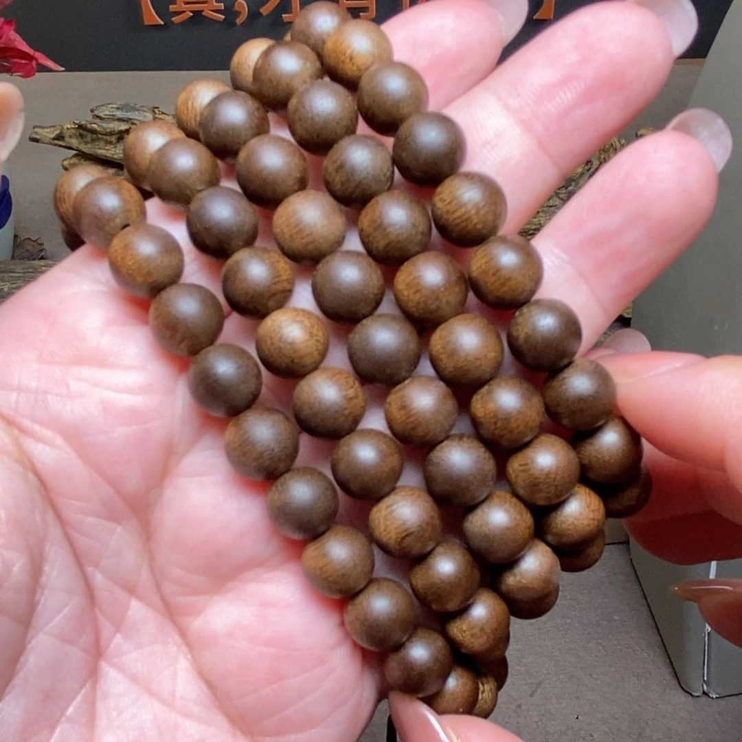 沉香手串越南芽庄白棋楠08×108