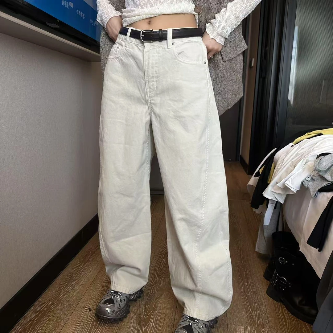【一个亦】依茸国际配腰带弯刀牛仔裤ML/8322