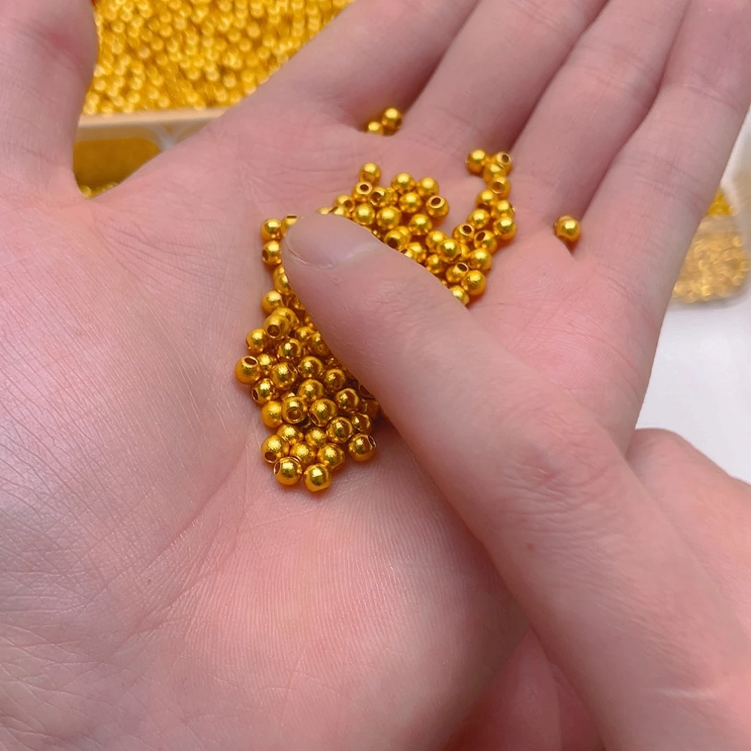 锆石铜合金高货古法珠4mm50颗