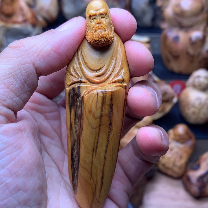 柏木（崖柏）崖柏陈化料手把件