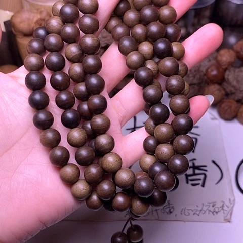 檀香木手串/手链檀香阴沉1.0/108虎纹满纹