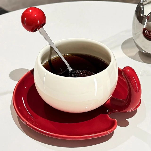 高颜值咖啡杯子高档精致女士个人专用陶瓷杯下午茶咖啡杯碟套装