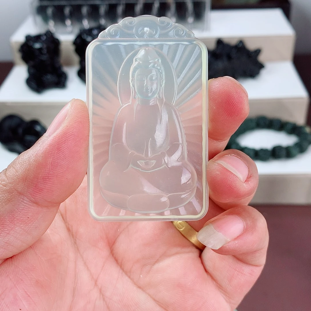 蛇纹石玉未镶嵌挂件美****9