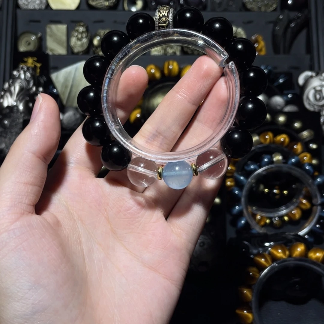 未镶嵌黑曜岩珠宝奇石慢***生