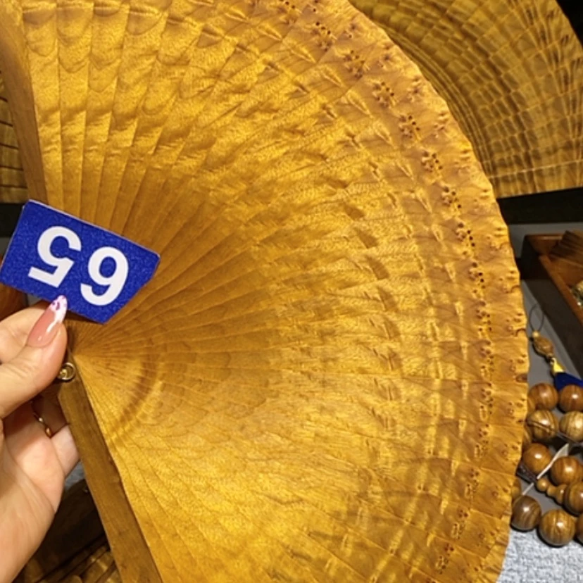 【闪购商品】金丝楠雨*石金丝楠木扇子