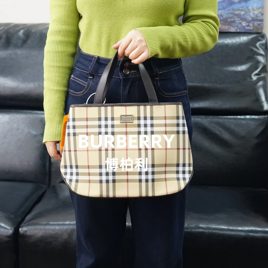 95新 BURBERRY/博柏利 巴宝莉/格纹单肩包/WJ01612507/2507