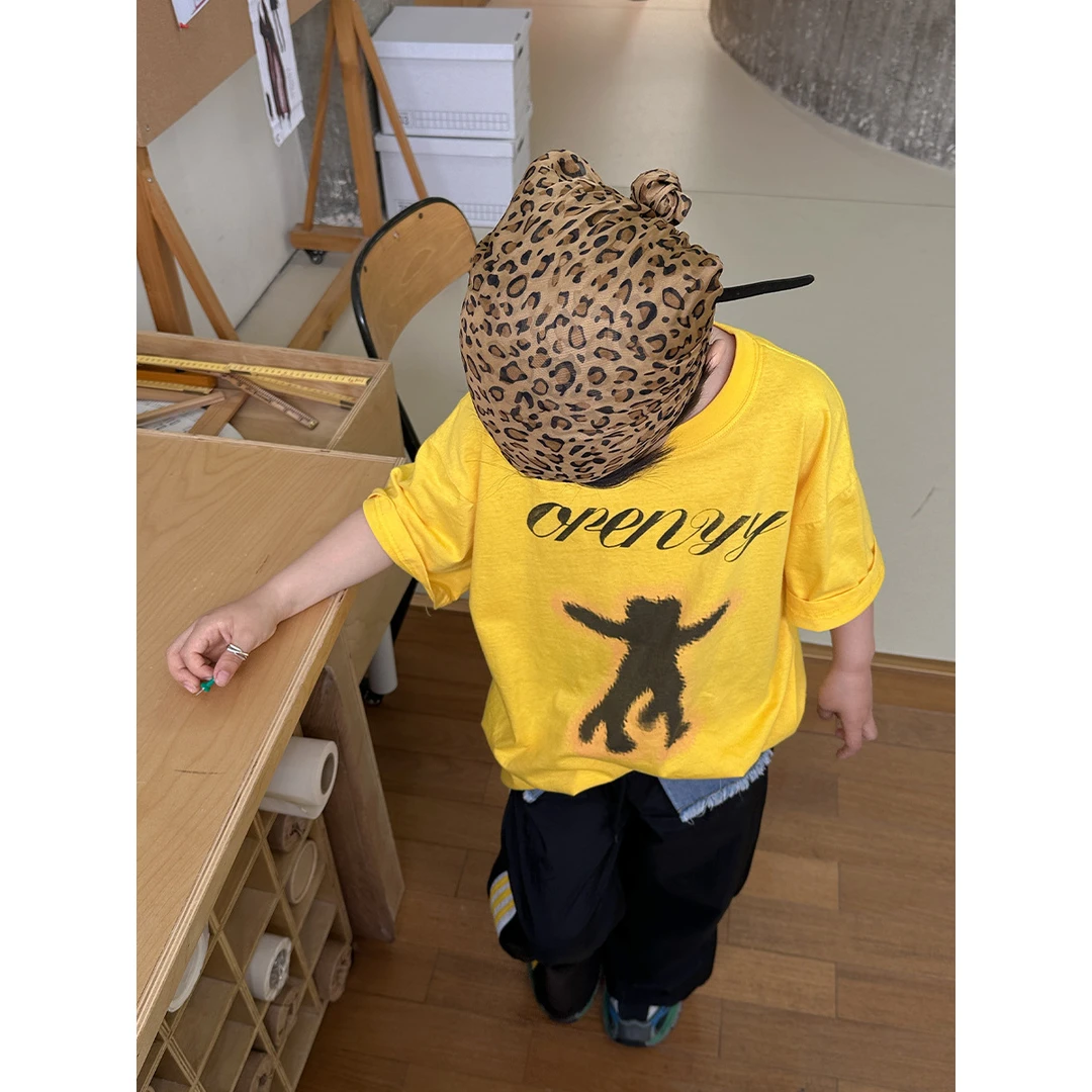 【Tang小白】2025夏季韩版男童百搭薄款印花透气T恤儿童上衣短袖潮t