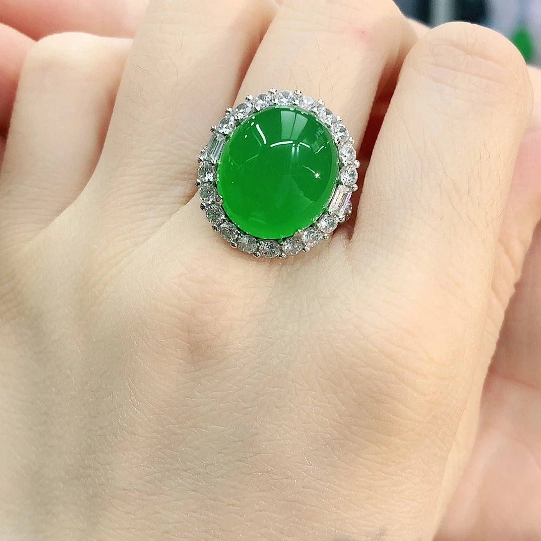 银S925镶嵌戒指玛瑙/玉髓