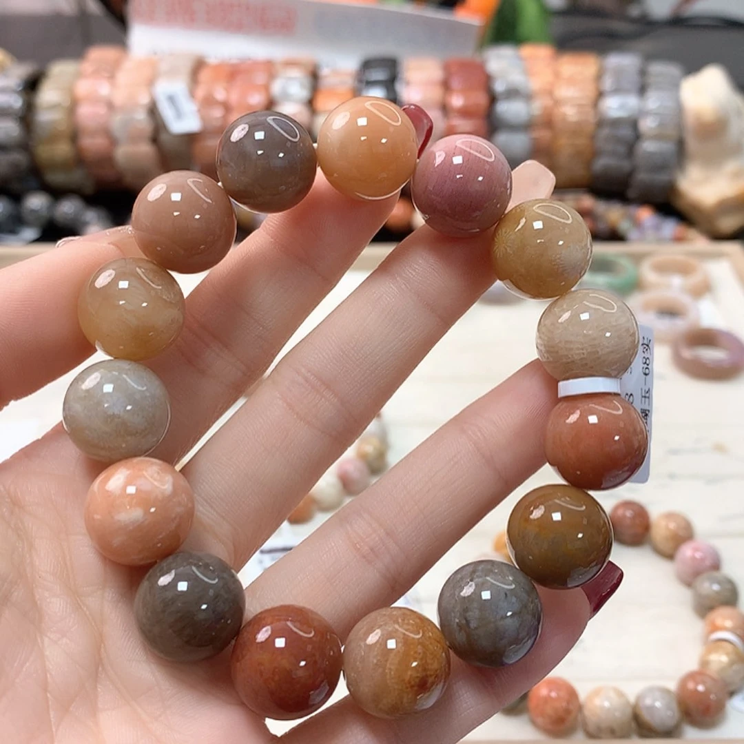 硅化珊瑚（珊瑚玉）手链未镶嵌暴****士453