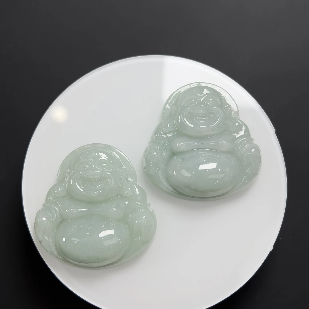 【豪哥鉴宝】K547-1203厚大佛吊坠天然缅甸A货翡翠多样性发1件