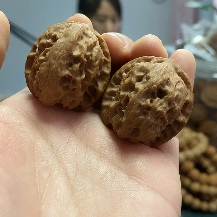 把件文玩核桃34野狼蜡皮小众