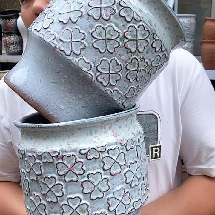 紫砂花盆口20高22福利