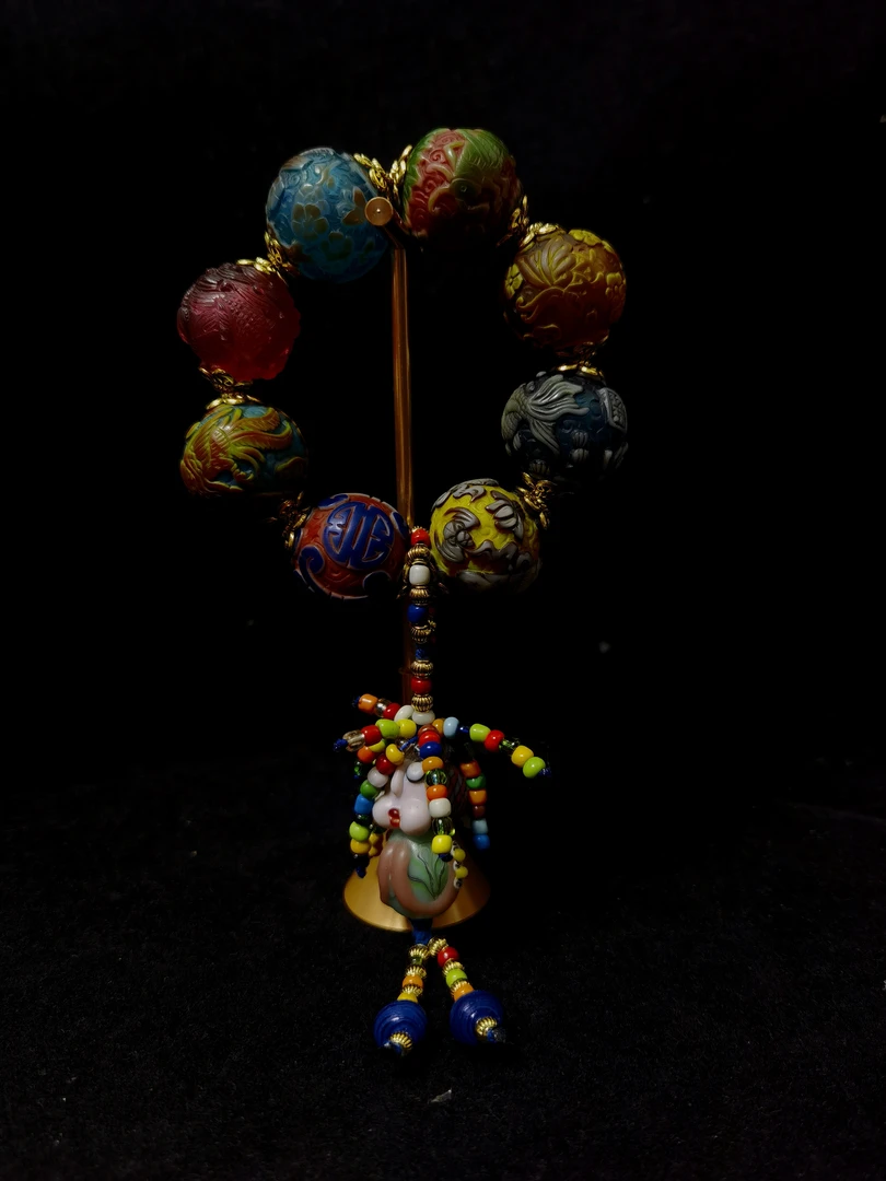 铜合金琉璃手链 2218复古琉璃手链