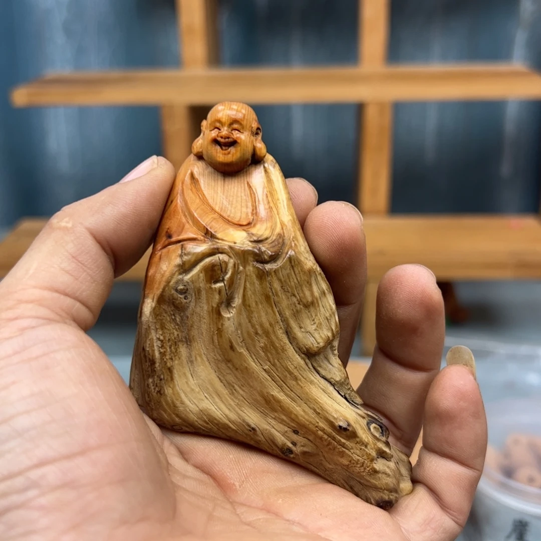 玩***玉木崖柏木摆件手把件