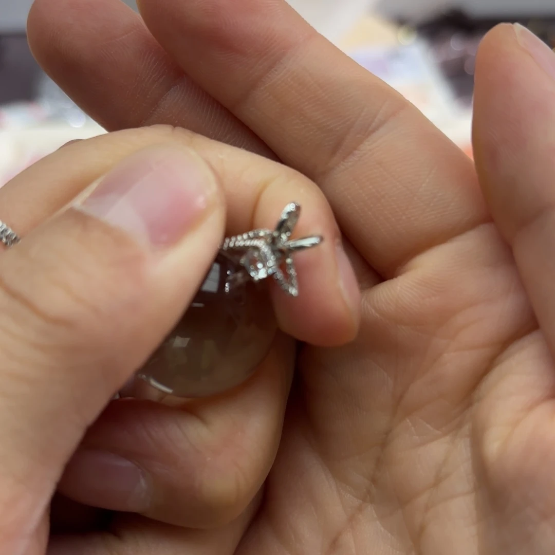 水晶手链未镶嵌c***y银扣头