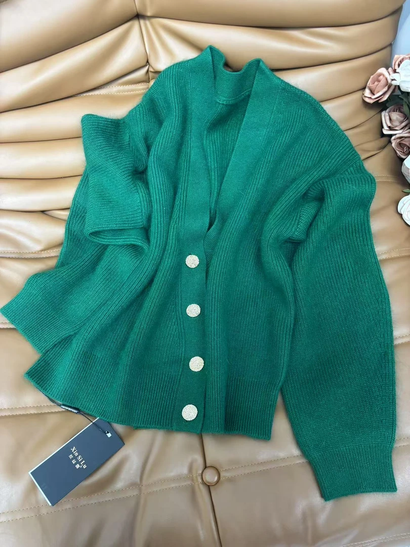 针织开衫女小香风毛衣纯色短款外套上衣 新选f304