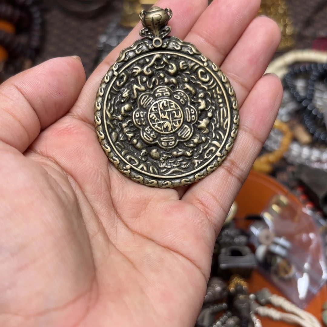 铜星月菩提吊坠项链