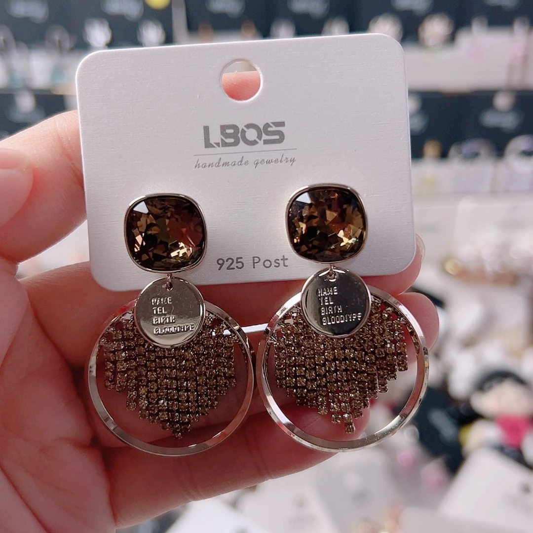 琉璃纯铜合金耳环的